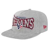 Men's New Era  Gray Houston Texans Corduroy Golfer Adjustable Hat