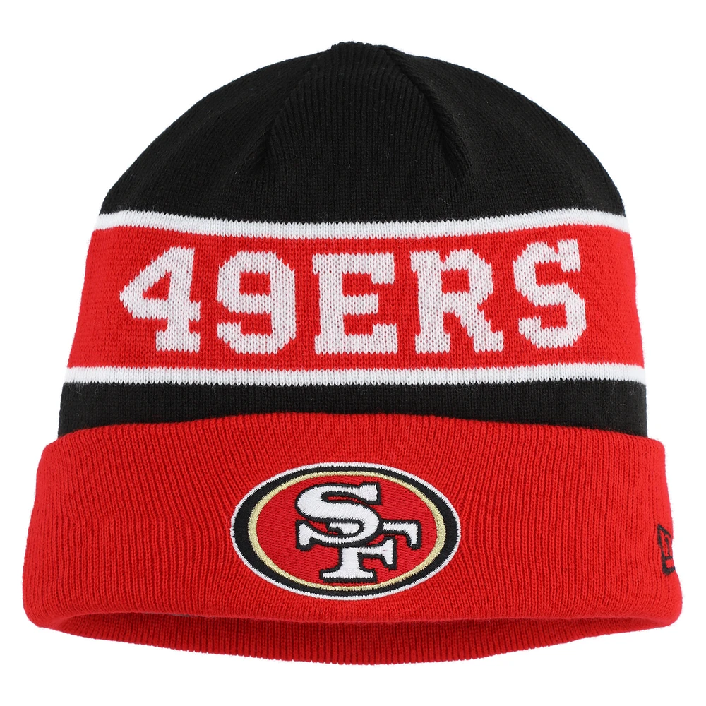 Men's New Era Scarlet San Francisco 49ers Reverse Cuffed Knit Hat