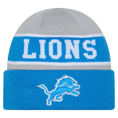 Men's New Era Blue Detroit Lions Reverse Cuffed Knit Hat