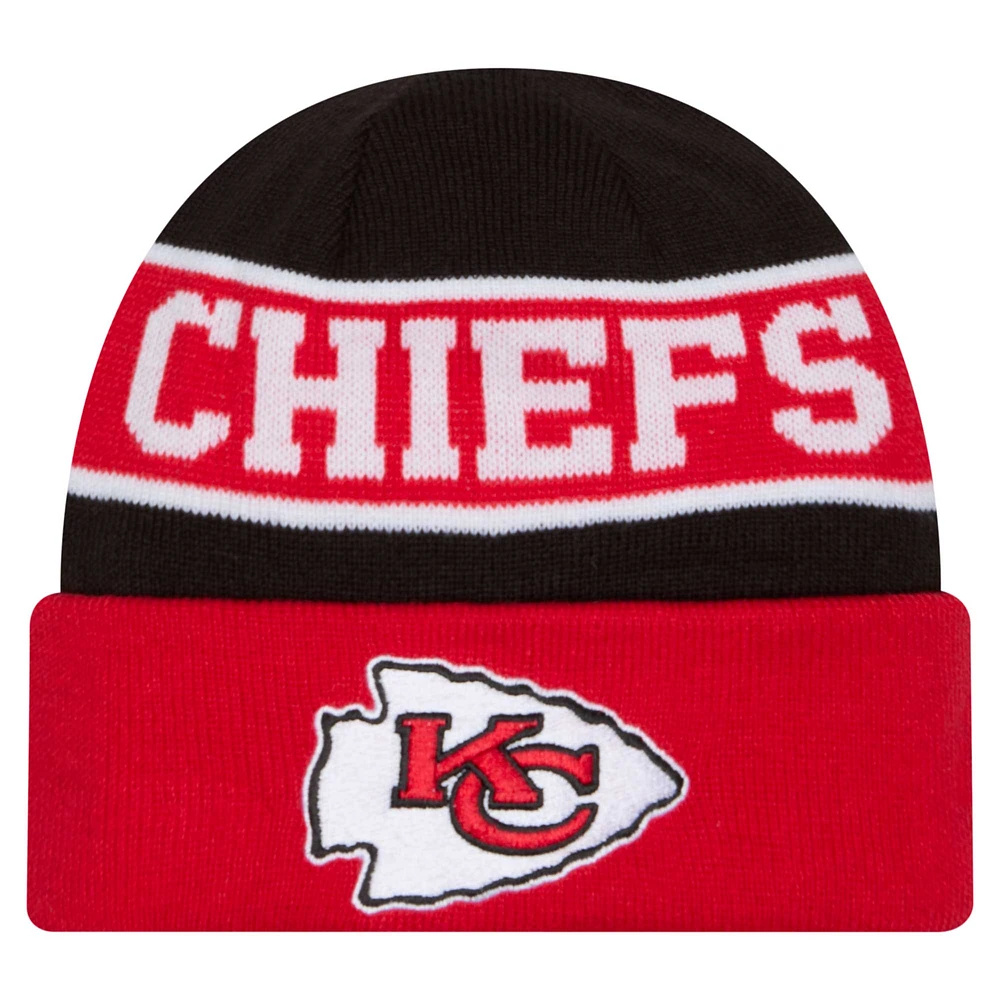 Men's New Era Red Kansas City Chiefs Reverse Cuffed Knit Hat