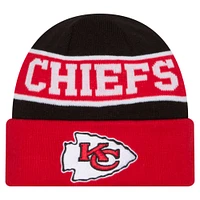 Men's New Era Red Kansas City Chiefs Reverse Cuffed Knit Hat