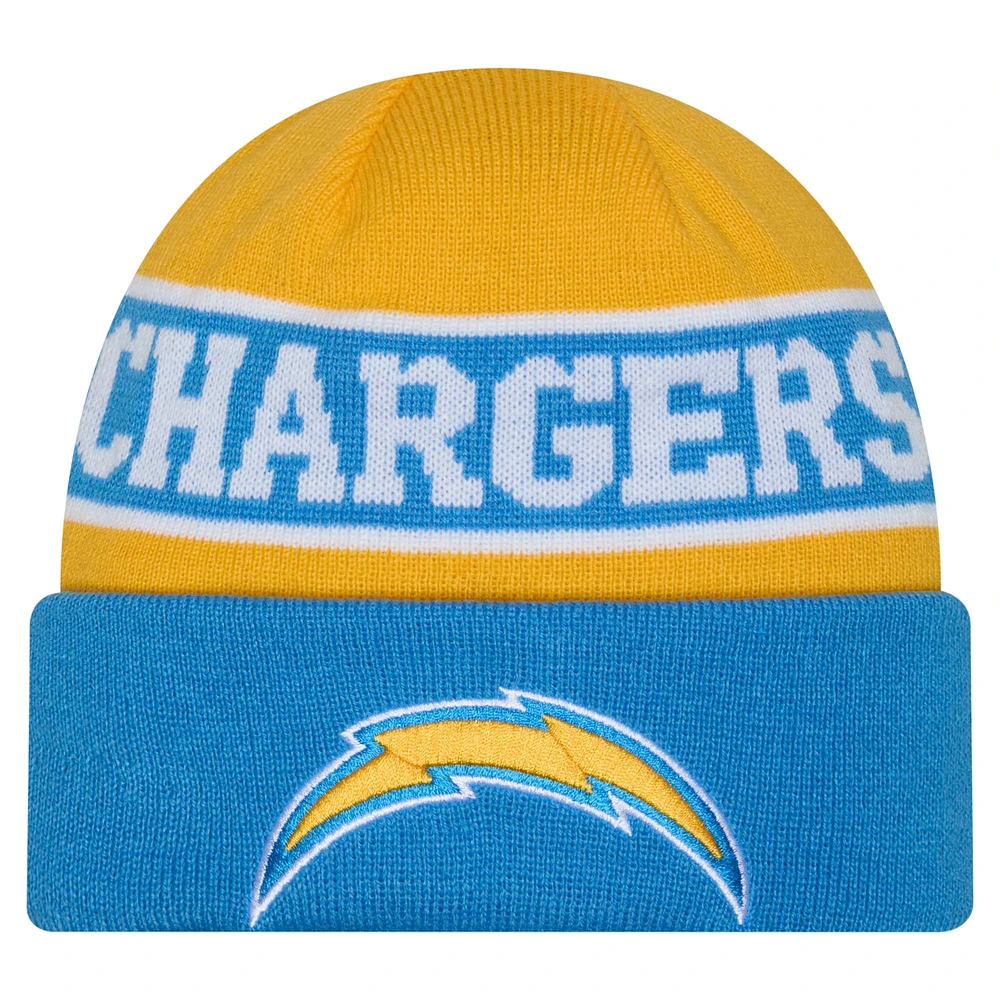 Men's New Era Powder Blue Los Angeles Chargers Reverse Cuffed Knit Hat