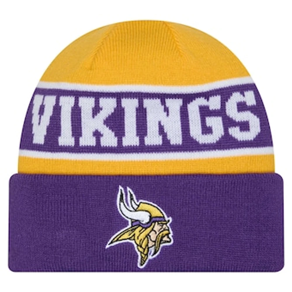 Men's New Era Purple Minnesota Vikings Reverse Cuffed Knit Hat