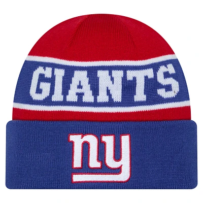 Men's New Era Royal New York Giants Reverse Cuffed Knit Hat