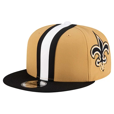 Men's New Era Gold New Orleans Saints  Helmet 9FIFTY Snapback Hat