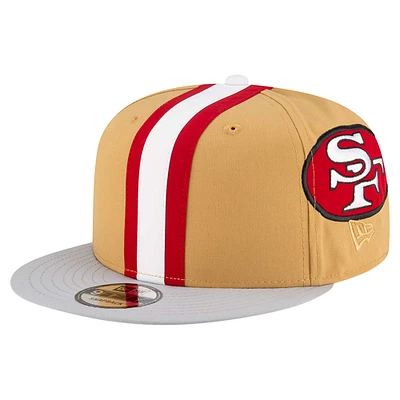 Men's New Era Gold San Francisco 49ers Throwback Helmet 9FIFTY Snapback Hat