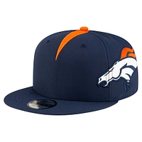 Men's New Era Navy Denver Broncos  Helmet 9FIFTY Snapback Hat