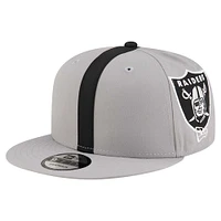 Men's New Era Gray Las Vegas Raiders  Helmet 9FIFTY Snapback Hat