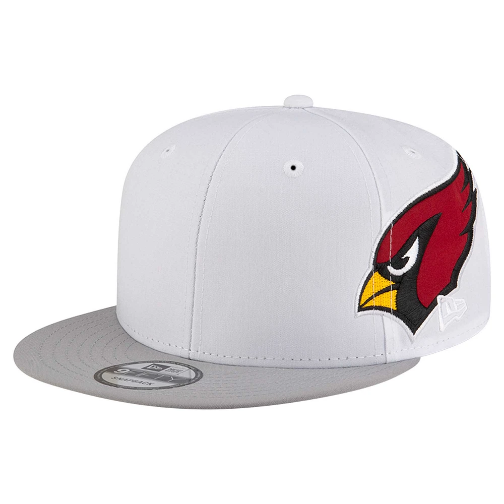 Men's New Era White Arizona Cardinals  Helmet 9FIFTY Snapback Hat