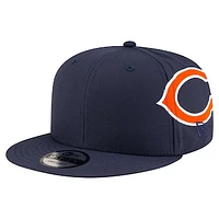 Men's New Era Navy Chicago Bears  Helmet 9FIFTY Snapback Hat