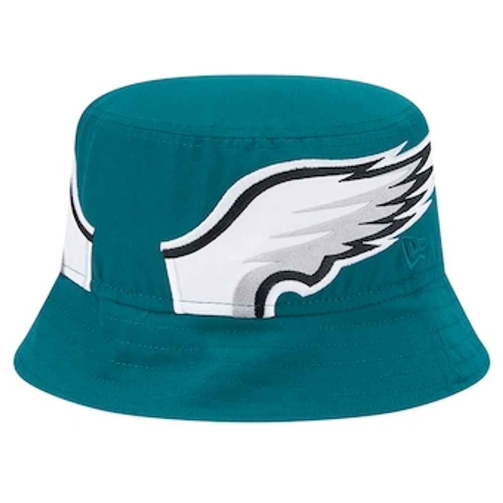 Men's New Era Midnight Green Philadelphia Eagles Helmet Bucket Hat