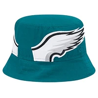 Men's New Era Midnight Green Philadelphia Eagles Helmet Bucket Hat