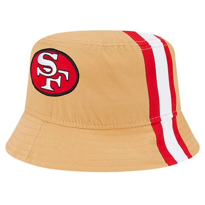 Men's New Era Gold San Francisco 49ers Helmet Bucket Hat