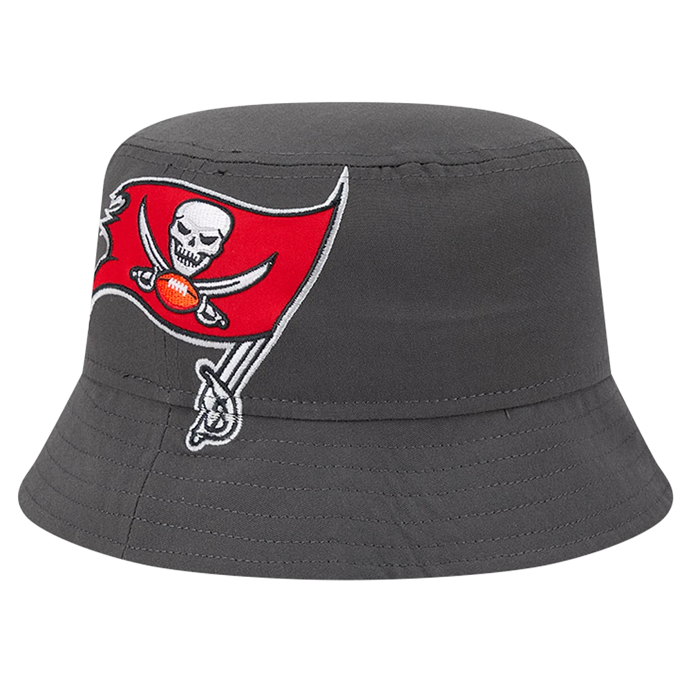 Men's New Era Pewter Tampa Bay Buccaneers Helmet Bucket Hat