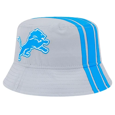 Men's New Era Gray Detroit Lions Helmet Bucket Hat