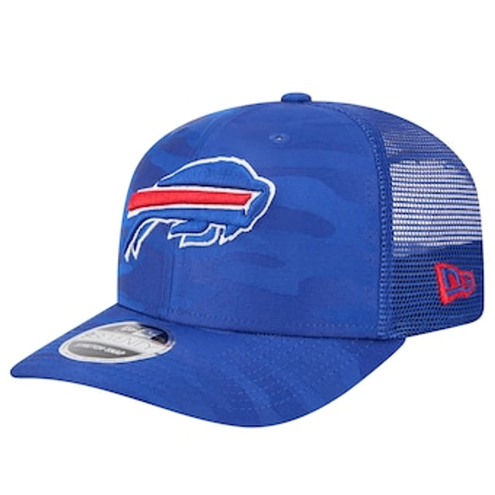 Men's New Era Royal Buffalo Bills Adventure Camo Trucker 9SEVENTY Stretch-Snap Adjustable Hat