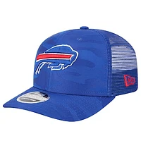 Men's New Era Royal Buffalo Bills Adventure Camo Trucker 9SEVENTY Stretch-Snap Adjustable Hat