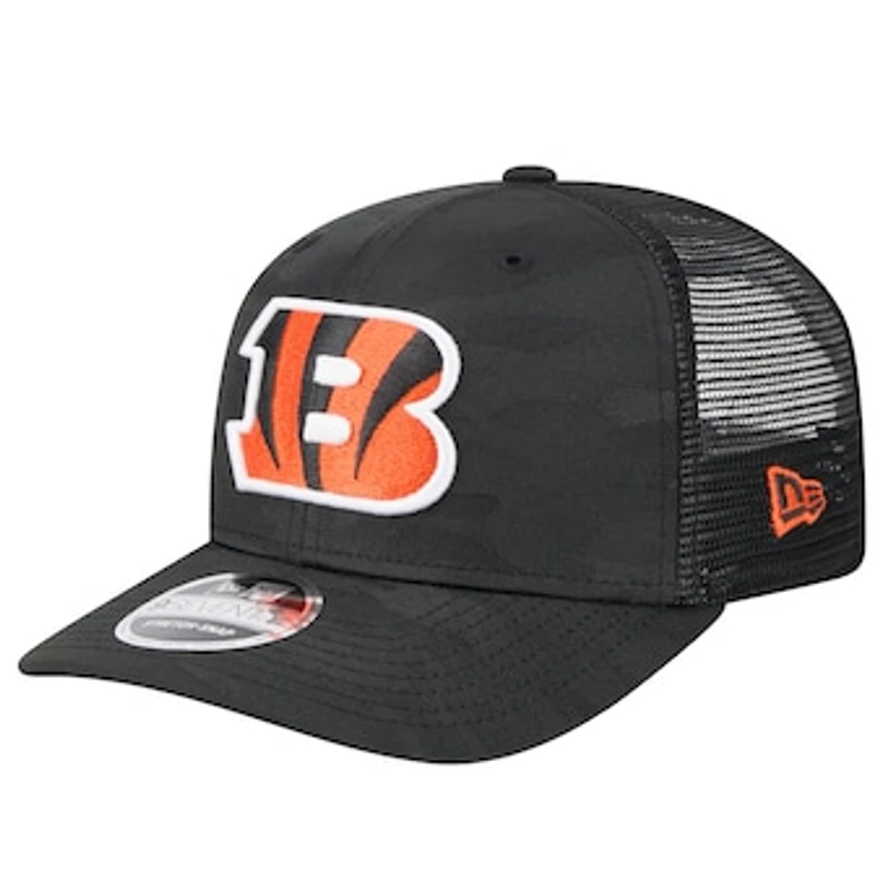 Men's New Era Cincinnati Bengals Adventure Camo Trucker 9SEVENTY Stretch-Snap Adjustable Hat