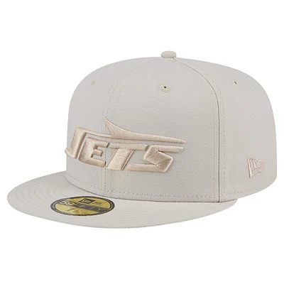 Men's New Era Stone York Jets Color Pack 59FIFTY Fitted Hat