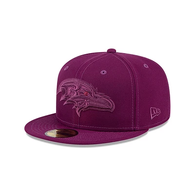 Men's New Era Purple Baltimore Ravens Color Pack 59FIFTY Fitted Hat