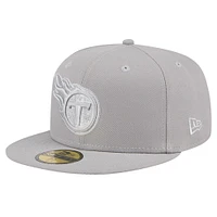 Men's New Era Gray Tennessee Titans Color Pack 59FIFTY Fitted Hat