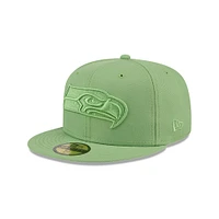 Men's New Era Green Seattle Seahawks Color Pack 59FIFTY Fitted Hat