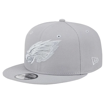 Men's New Era Gray Philadelphia Eagles Color Pack 9FIFTY Snapback Hat