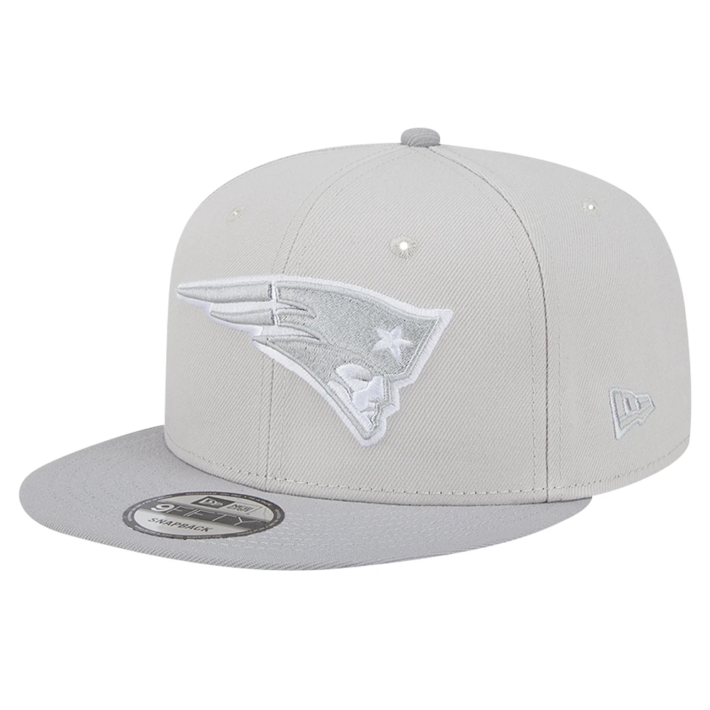 Men's New Era Stone/ New England Patriots Two-Tone Color Pack 9FIFTY Snapback Hat