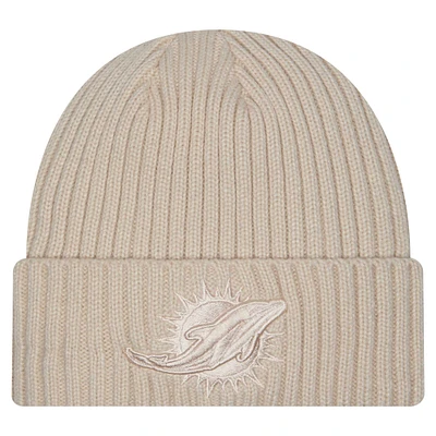 Men's New Era Stone Miami Dolphins Color Pack Cuffed Knit Hat