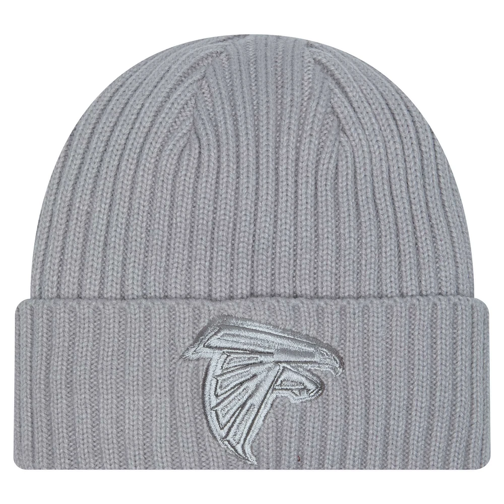 Men's New Era Gray Atlanta Falcons Color Pack Cuffed Knit Hat