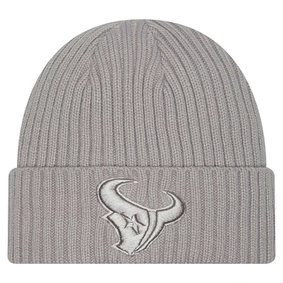 Men's New Era Gray Houston Texans Color Pack Cuffed Knit Hat