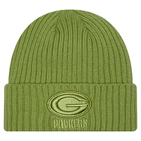 Men's New Era Green Green Bay Packers Color Pack Cuffed Knit Hat