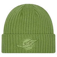 Men's New Era Green Miami Dolphins Color Pack Cuffed Knit Hat