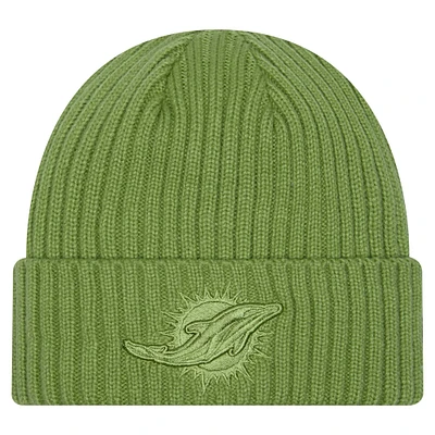 Men's New Era Green Miami Dolphins Color Pack Cuffed Knit Hat