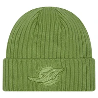 Men's New Era Green Miami Dolphins Color Pack Cuffed Knit Hat