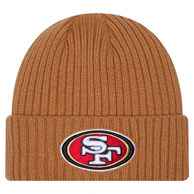 Men's New Era Tan San Francisco 49ers Color Pack Cuffed Knit Hat