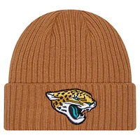 Men's New Era Tan Jacksonville Jaguars Color Pack Cuffed Knit Hat