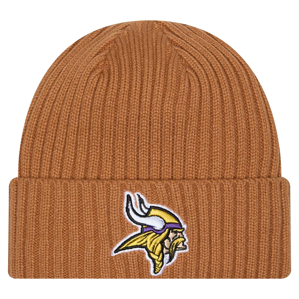 Men's New Era Tan Minnesota Vikings Color Pack Cuffed Knit Hat