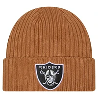 Men's New Era Tan Las Vegas Raiders Color Pack Cuffed Knit Hat