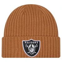 Men's New Era Tan Las Vegas Raiders Color Pack Cuffed Knit Hat