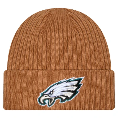 Men's New Era Tan Philadelphia Eagles Color Pack Cuffed Knit Hat