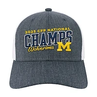 Men's Legacy Athletic  Navy Michigan Wolverines College Football Playoff 2023 National Champions Mid-Pro Trucker Adjustable Hat