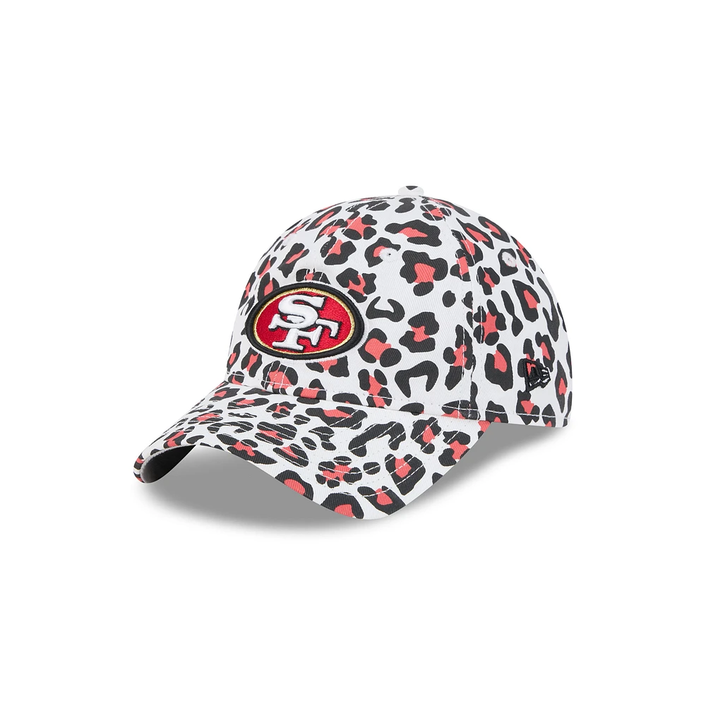 Women's New Era White San Francisco 49ers Active Leopard 9TWENTY Adjustable Hat