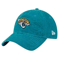 Women's New Era Teal Jacksonville Jaguars Flair 9TWENTY Adjustable Hat