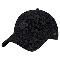 Women's New Era Black New Orleans Saints Flair 9TWENTY Adjustable Hat