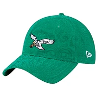 Women's New Era Kelly Green Philadelphia Eagles Flair 9TWENTY Adjustable Hat