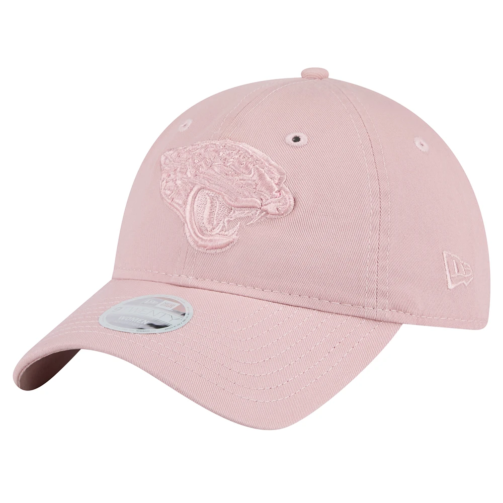 Women's New Era  Light Pink Jacksonville Jaguars Main 9TWENTY Adjustable Hat