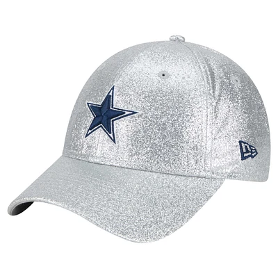 Women's New Era Silver Dallas Cowboys Sparkly 9FORTY Adjustable Hat