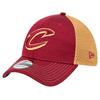 Men's New Era Wine Cleveland Cavaliers Active Tech Neo Flex 39THIRTY Hat