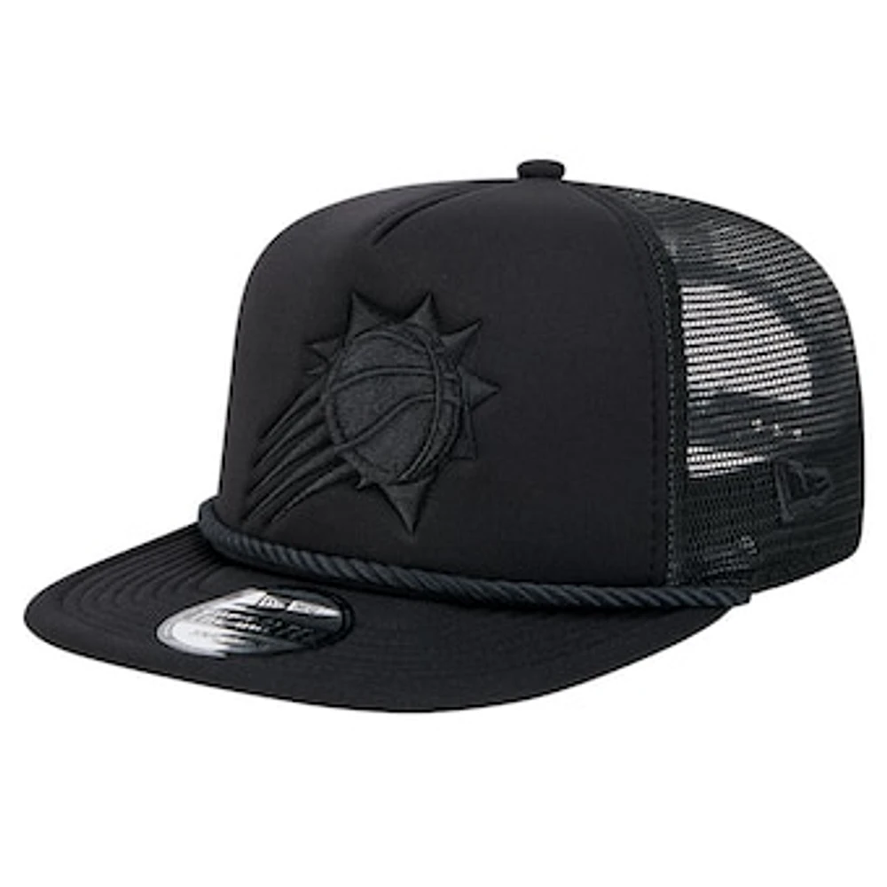 Men's New Era Black Phoenix Suns Tone Foam Meshback Golfer Snapback Hat